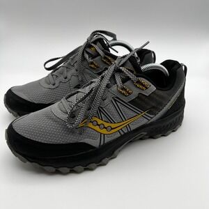 Saucony Mens Excursion TR14 Trail Running Shoes Grey Yellow 8.5 Outdoor Comfort